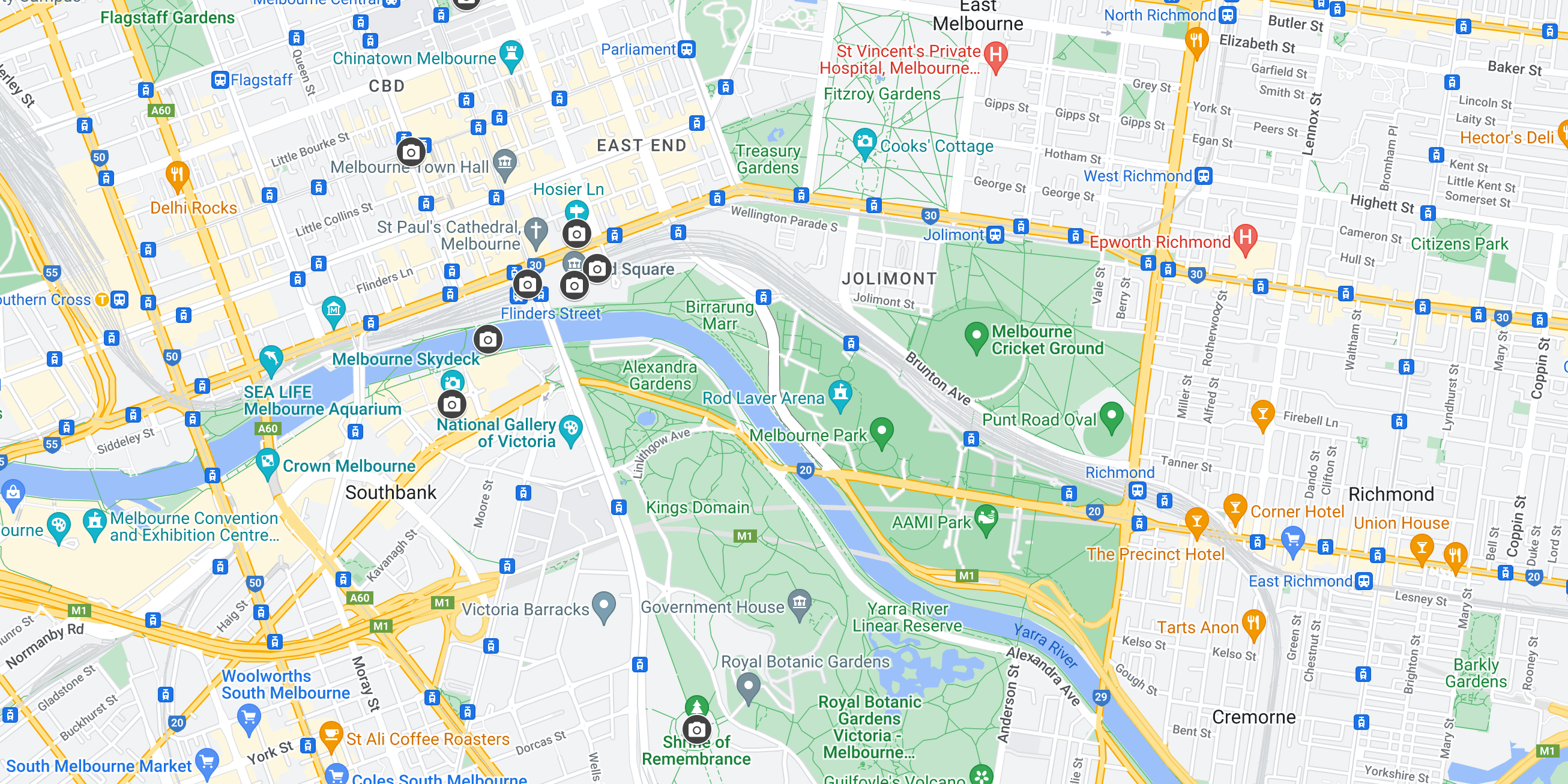 Google Maps Melbourne Australia