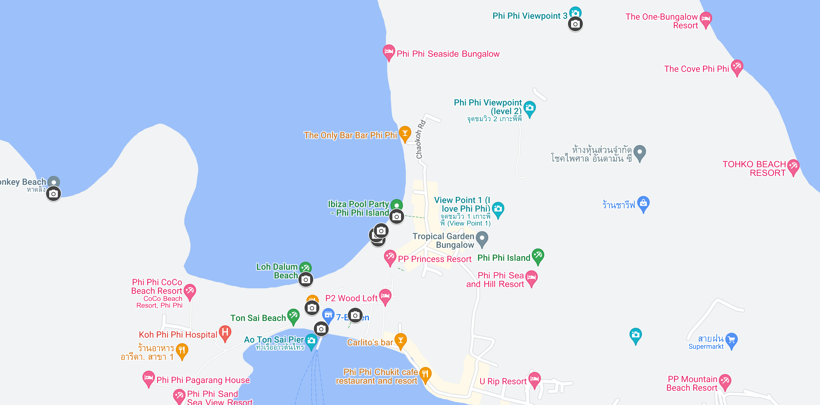 Google Maps Koh Phi Phi Thailand