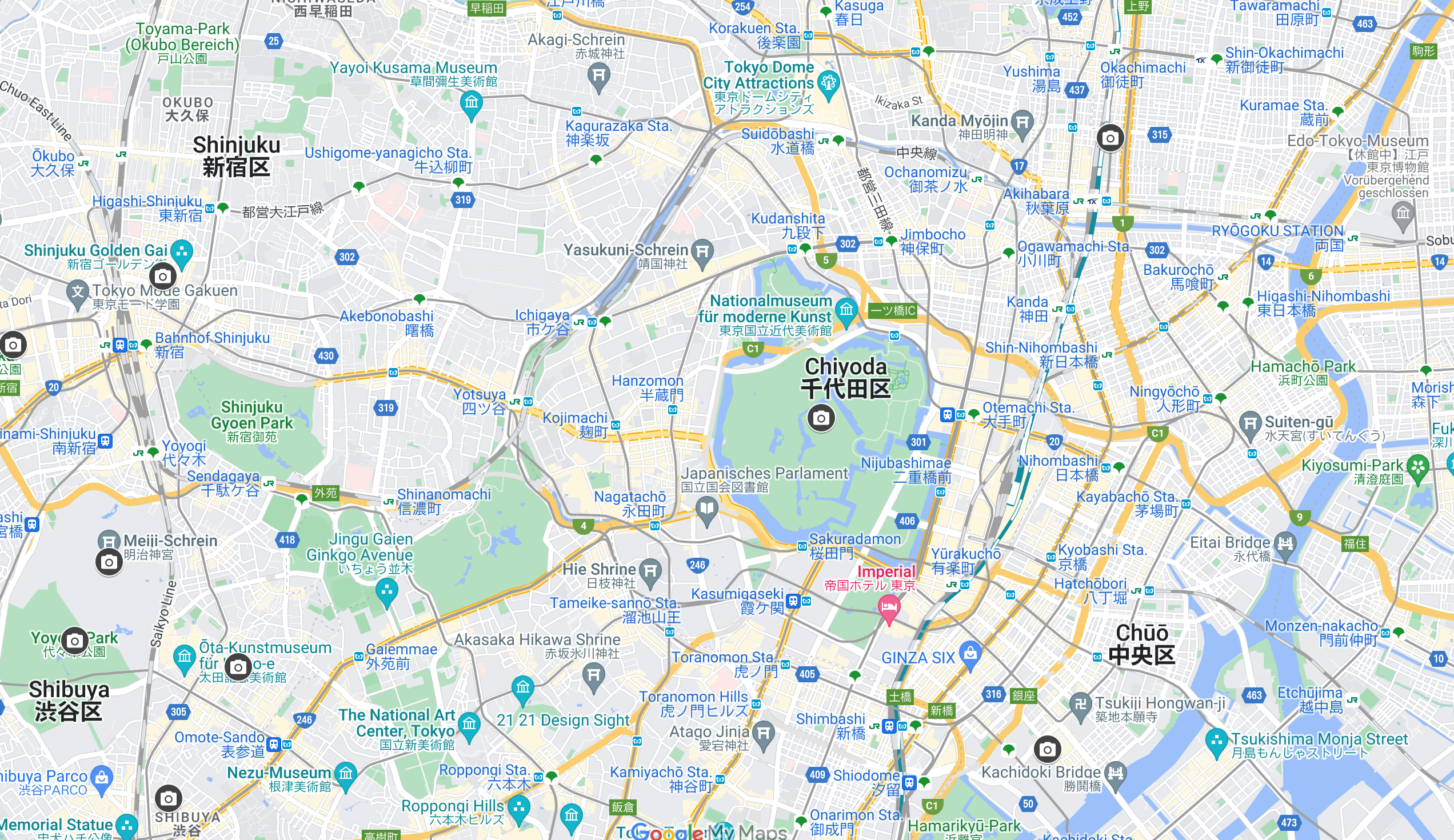 Google Maps Tokio Japan