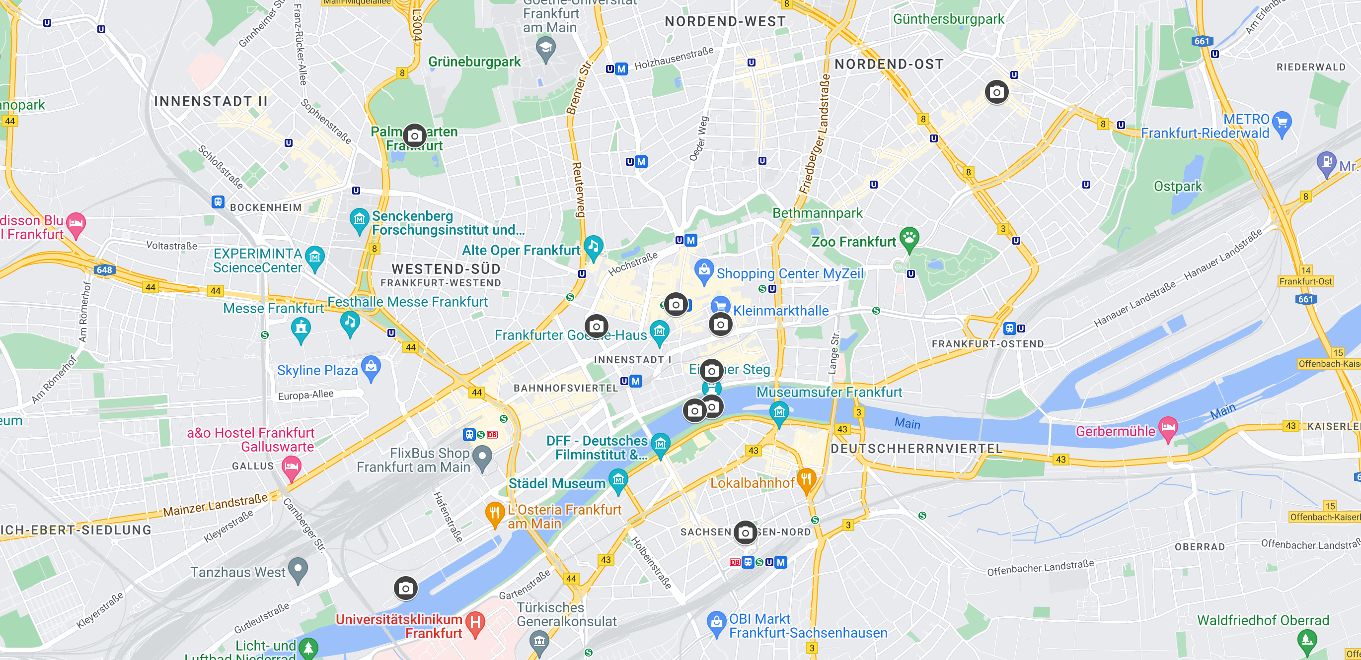 Google Maps Frankfurt Germany