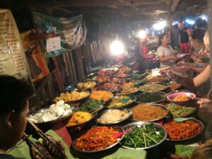 Night Food Stalls / Buffet​ Luang Prabrang Laos
