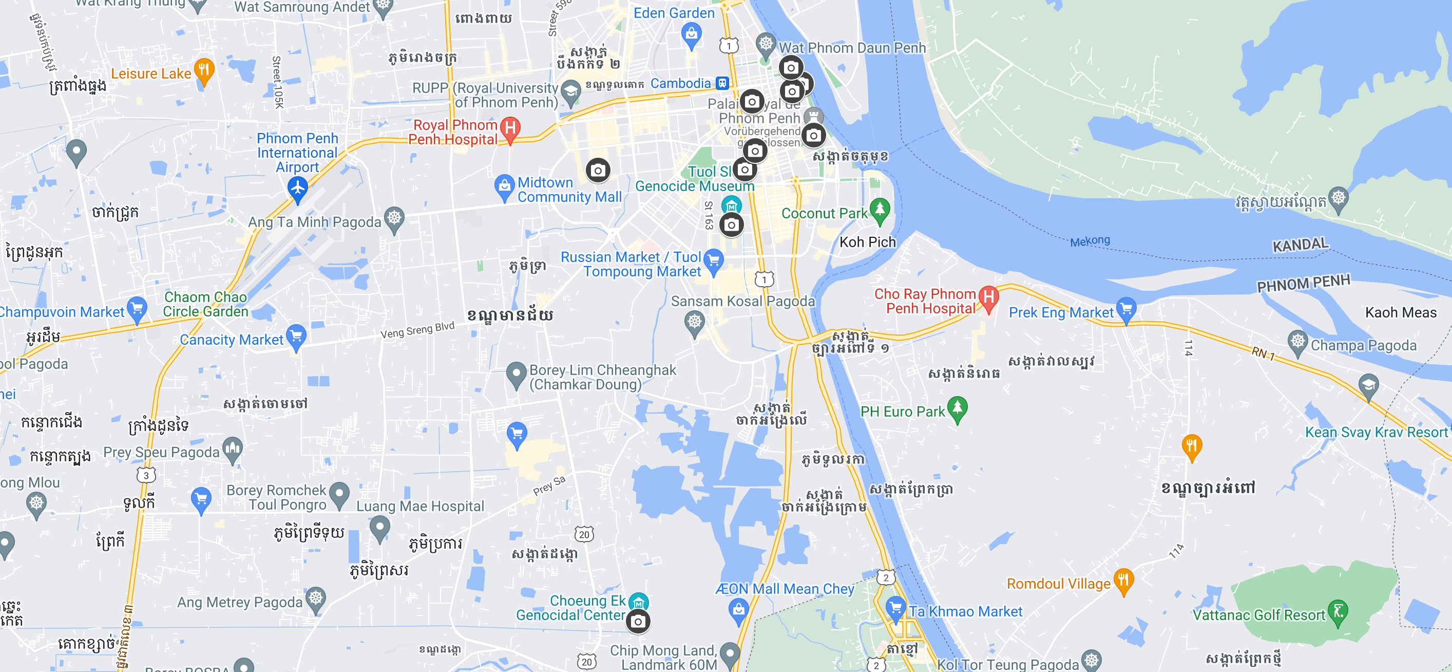 Google Maps Phnom Penh Cambodia