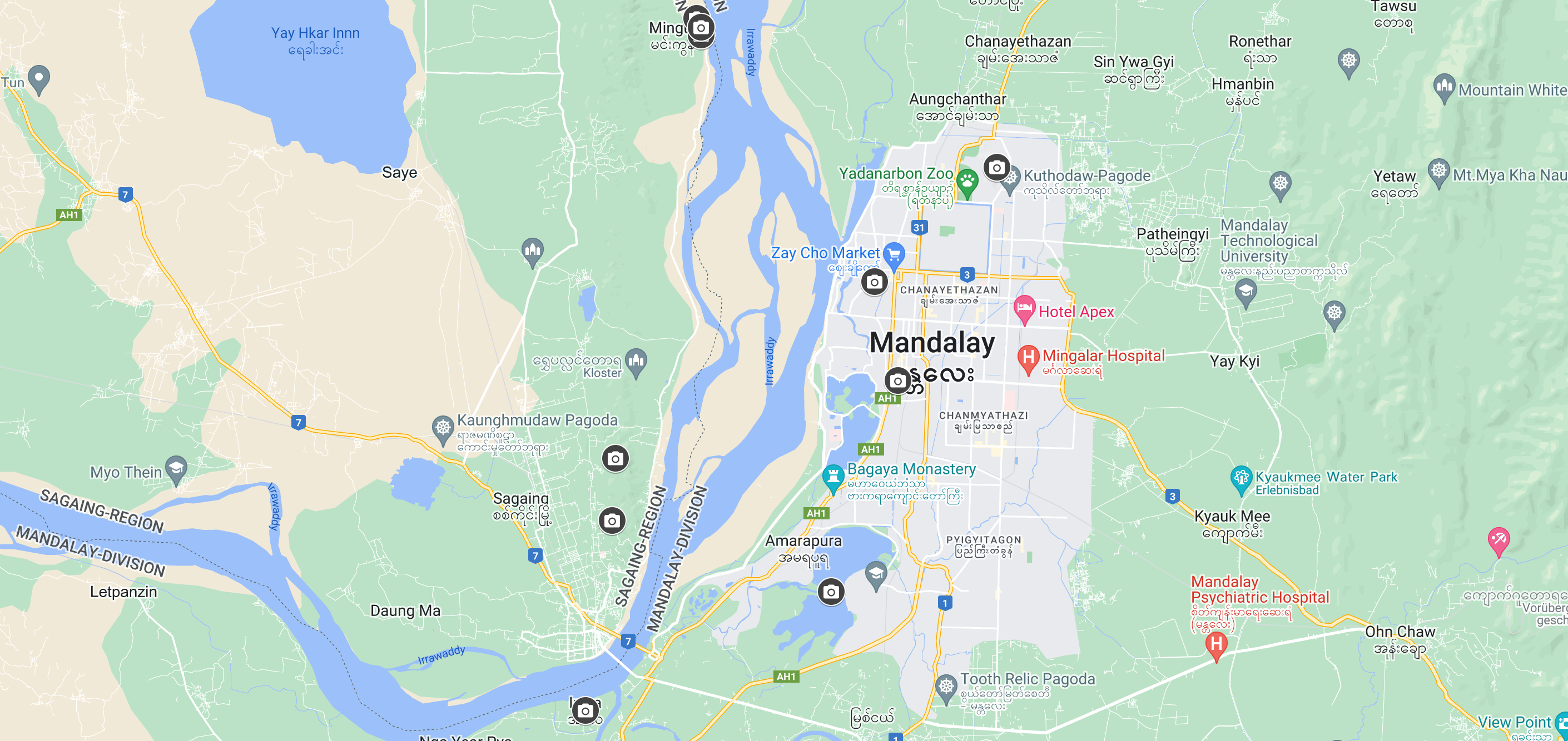 Google Maps Mandalay Myanmar