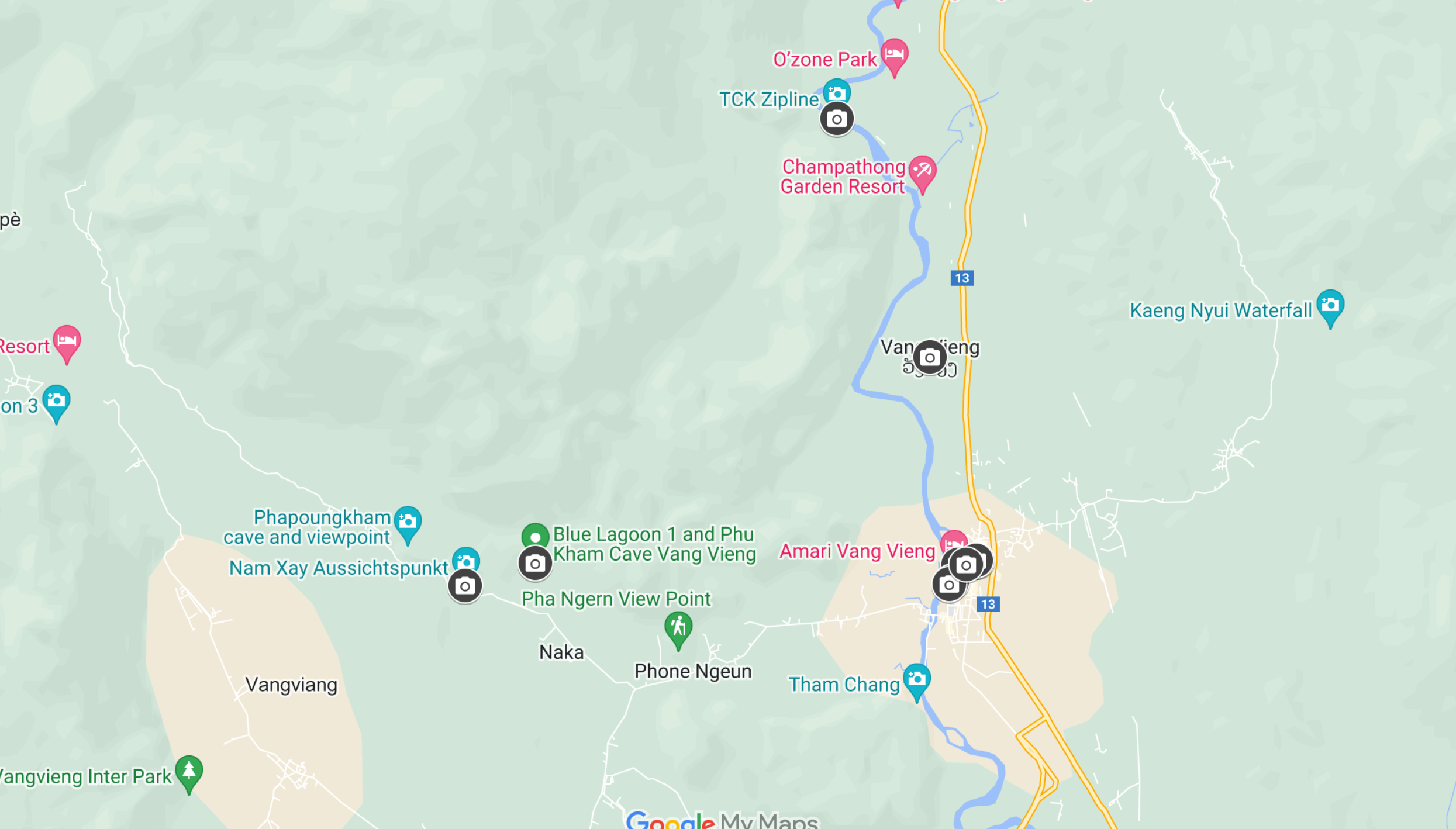 Google Maps Vang Vieng Laos