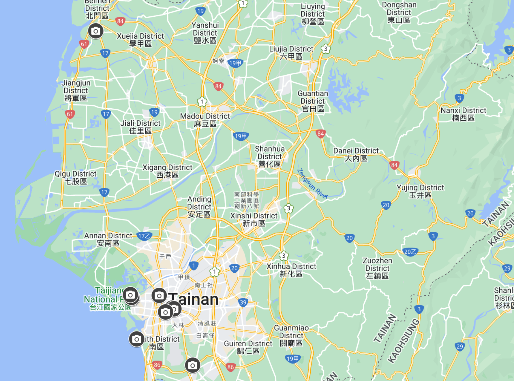 Google Maps Tainan Taiwan