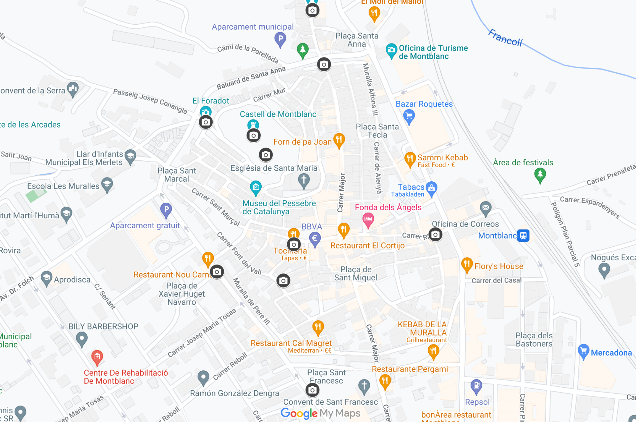 Google Maps Montblanc Spain