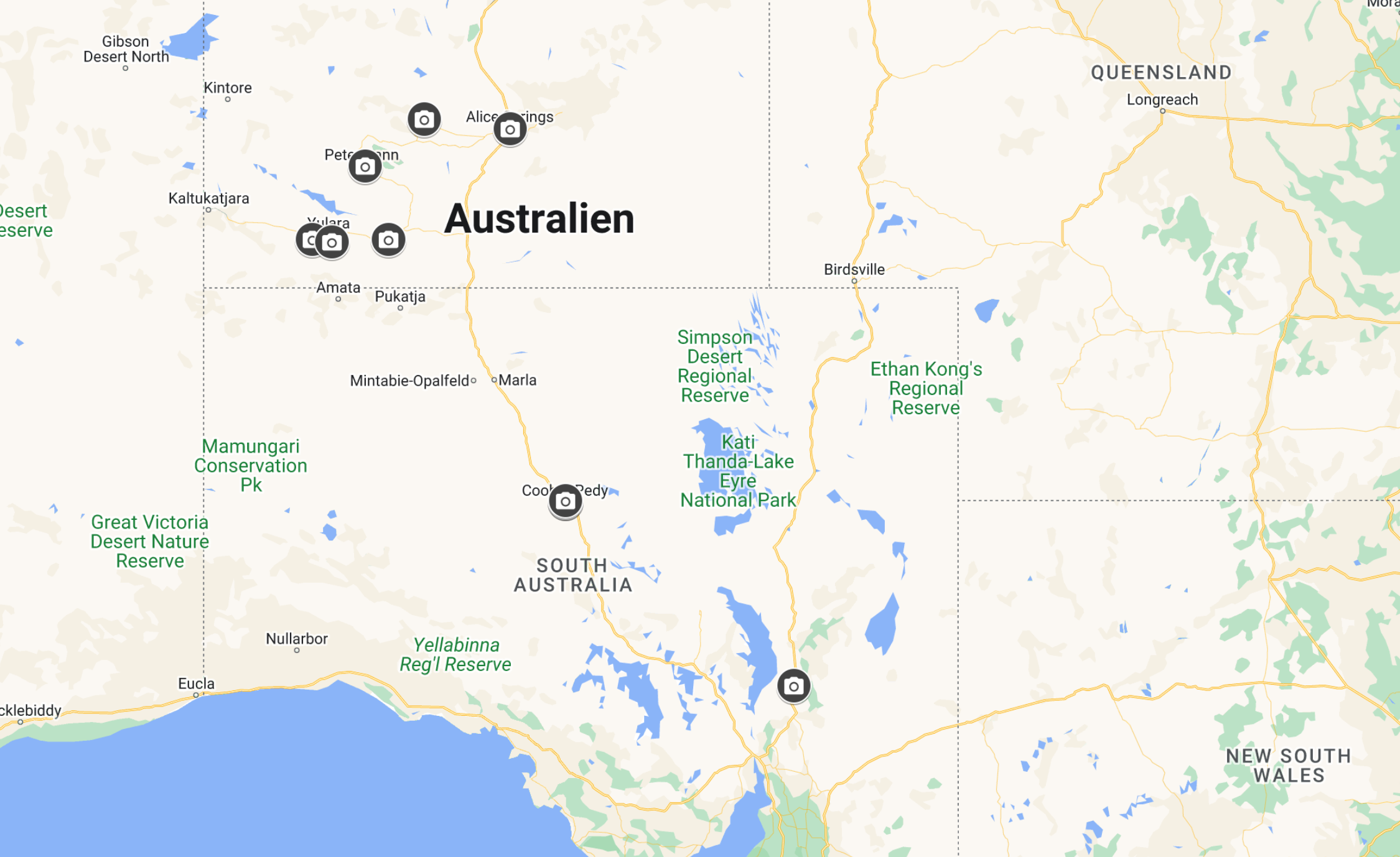 Google Maps Outback Australia