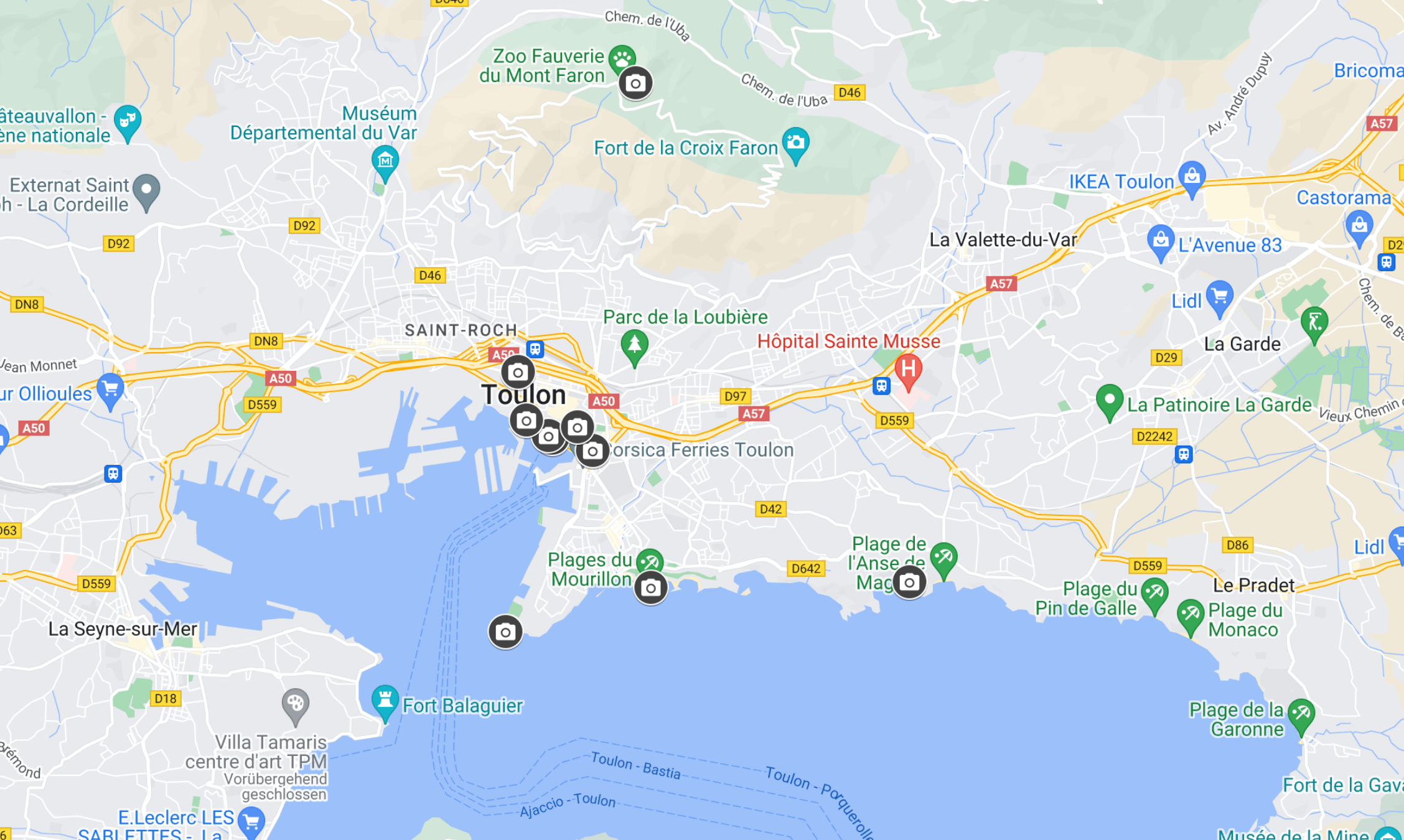 Google Maps Toulon France