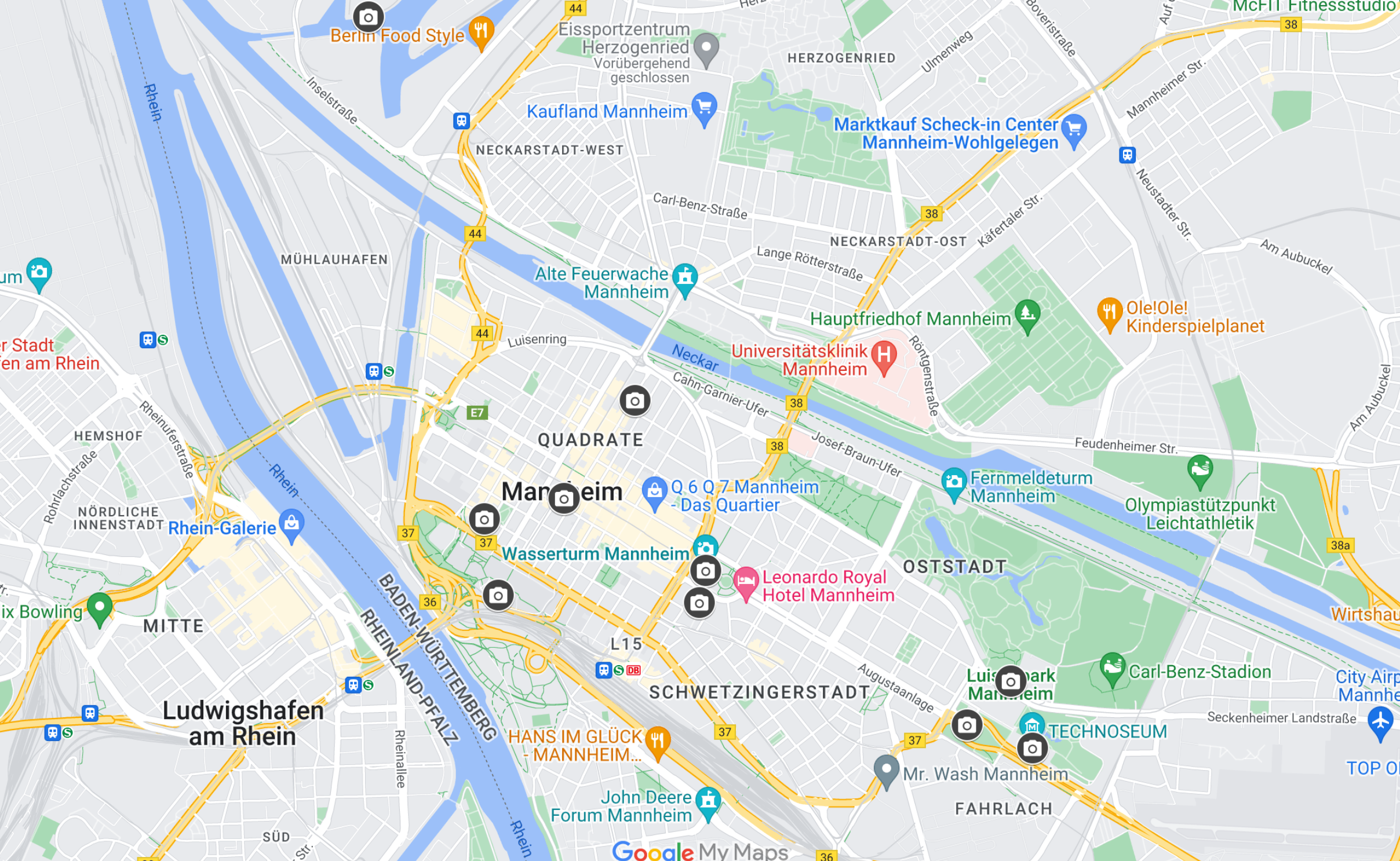 Google Maps Mannheim Germany