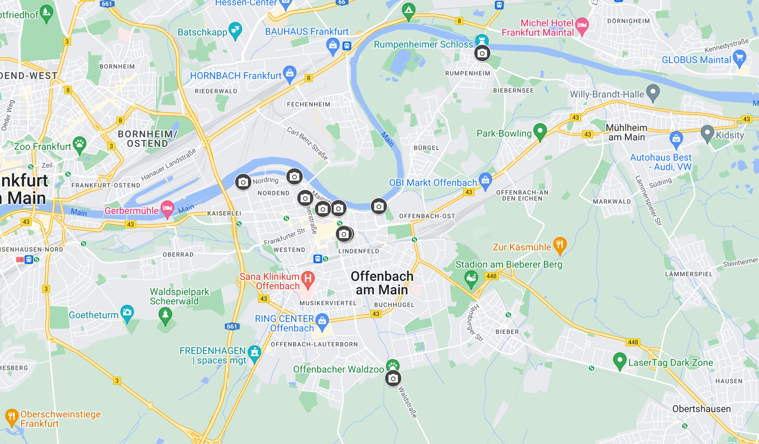 Google Maps Offenbach Germany