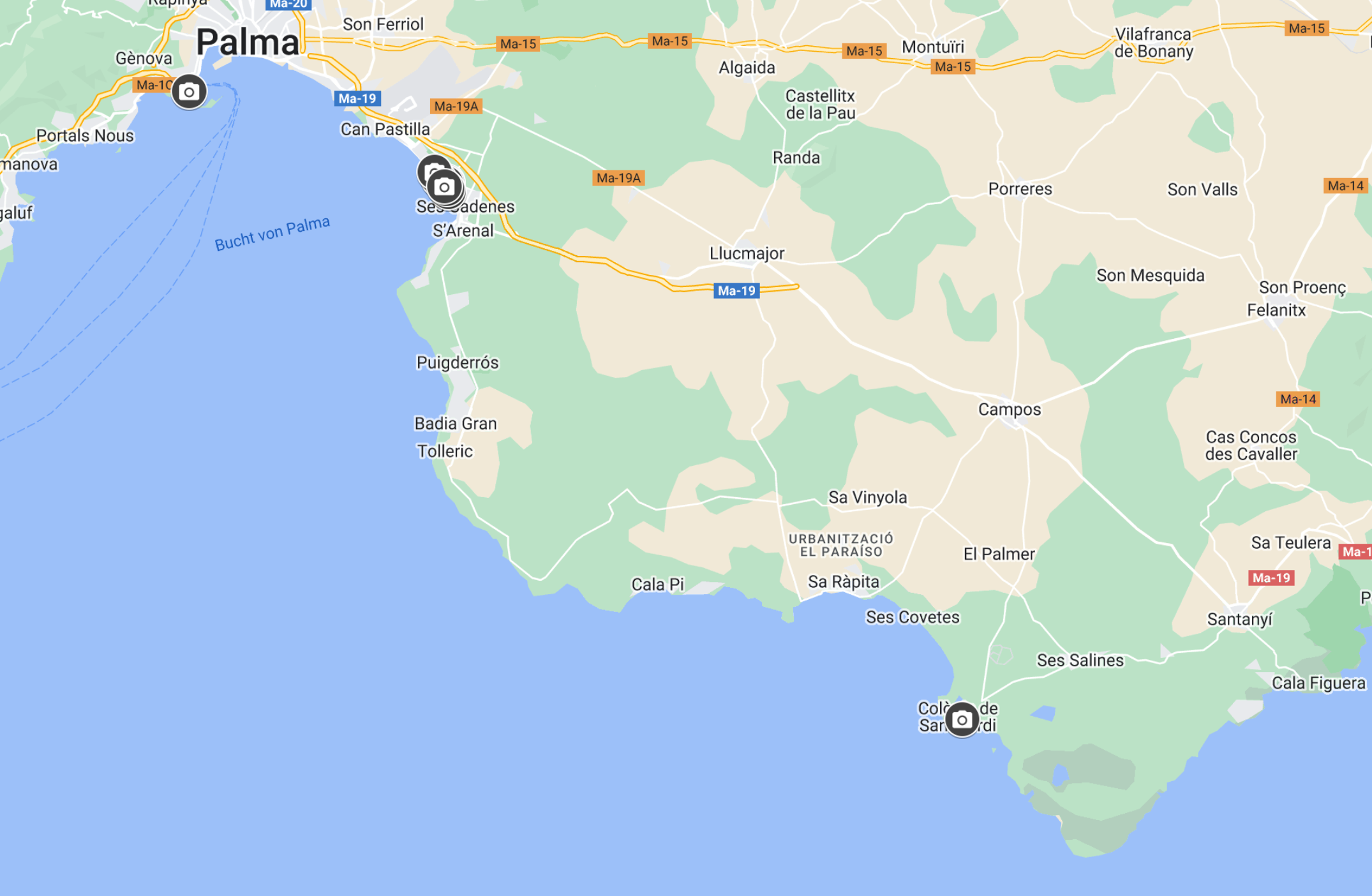 Google Maps Palma de Mallorca