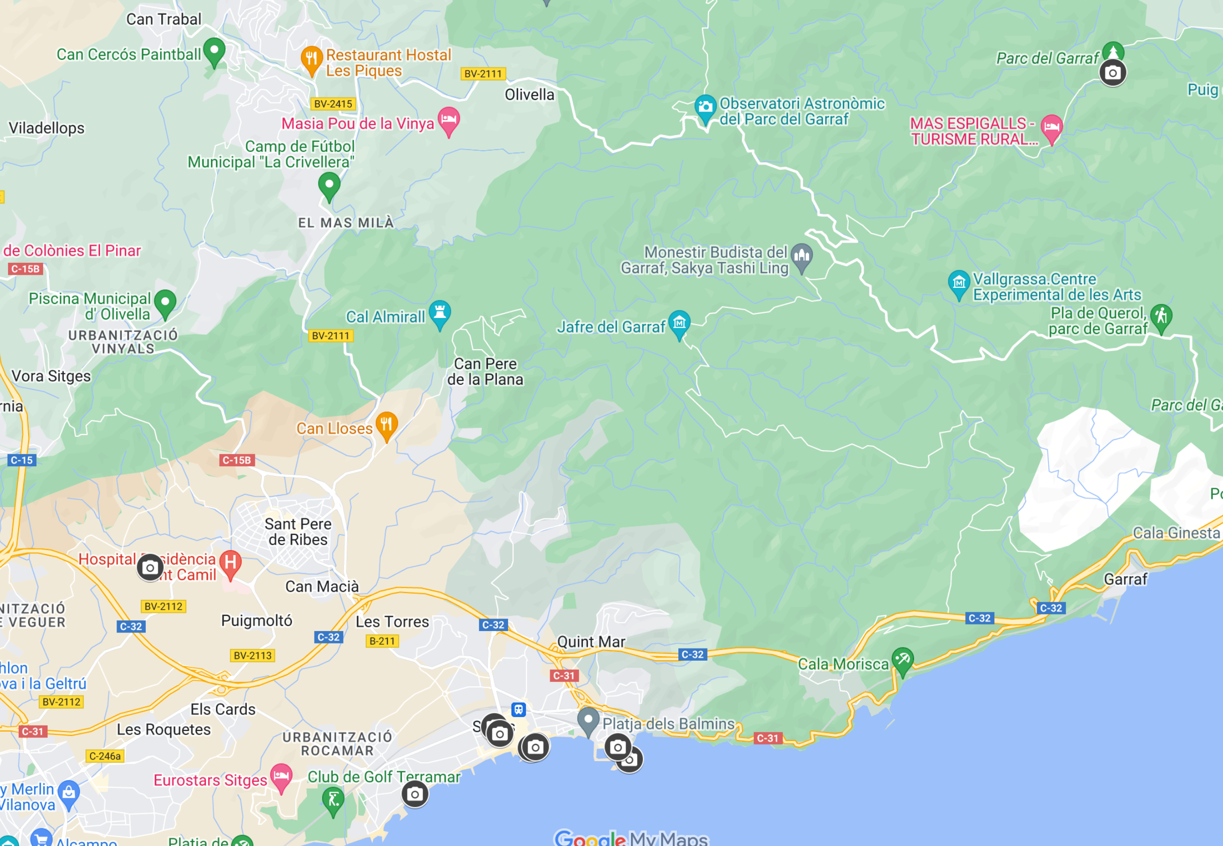 Google Maps Sitges Spain