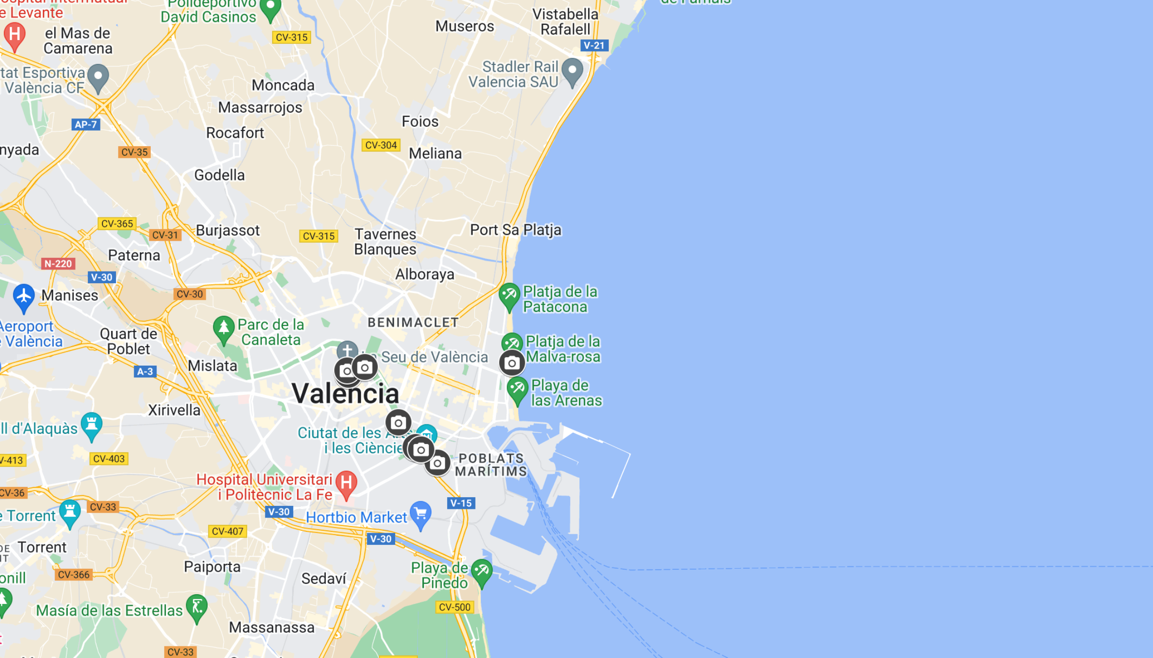 Google Maps Valencia Spain