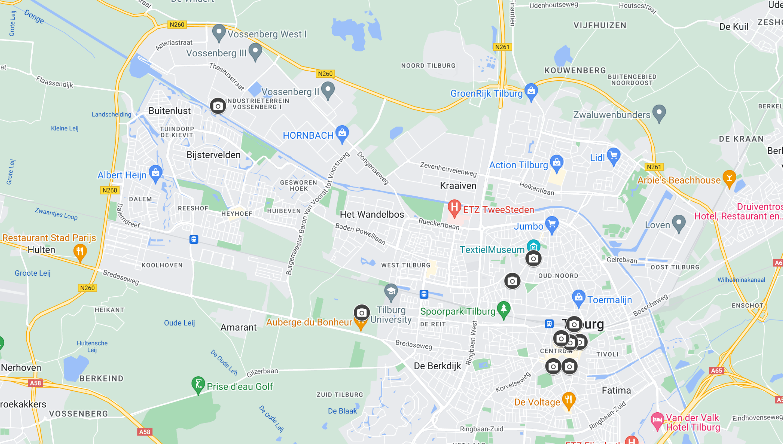 Google Maps Tilburg Netherlands