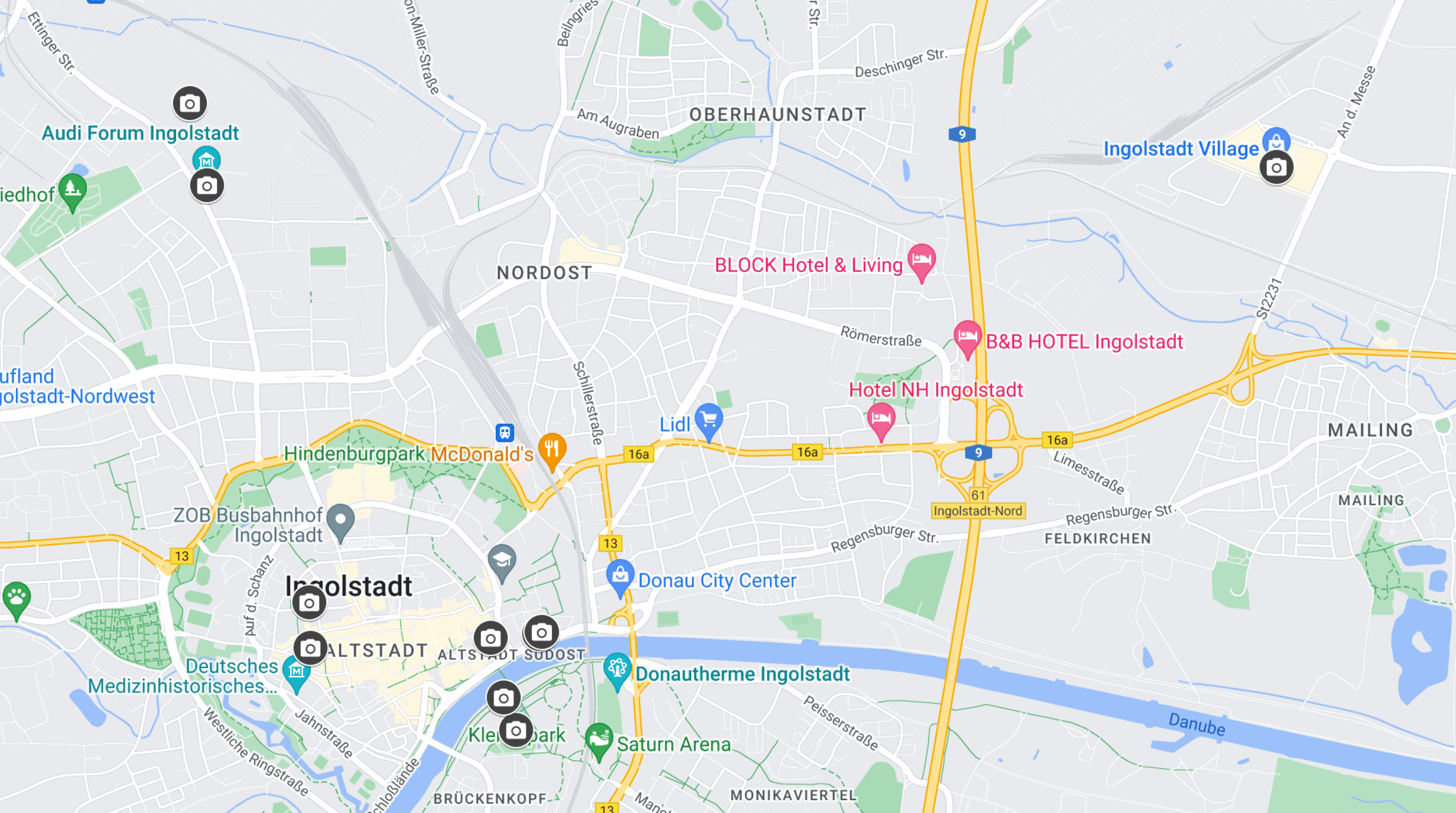 Google Maps Ingolstadt Germany