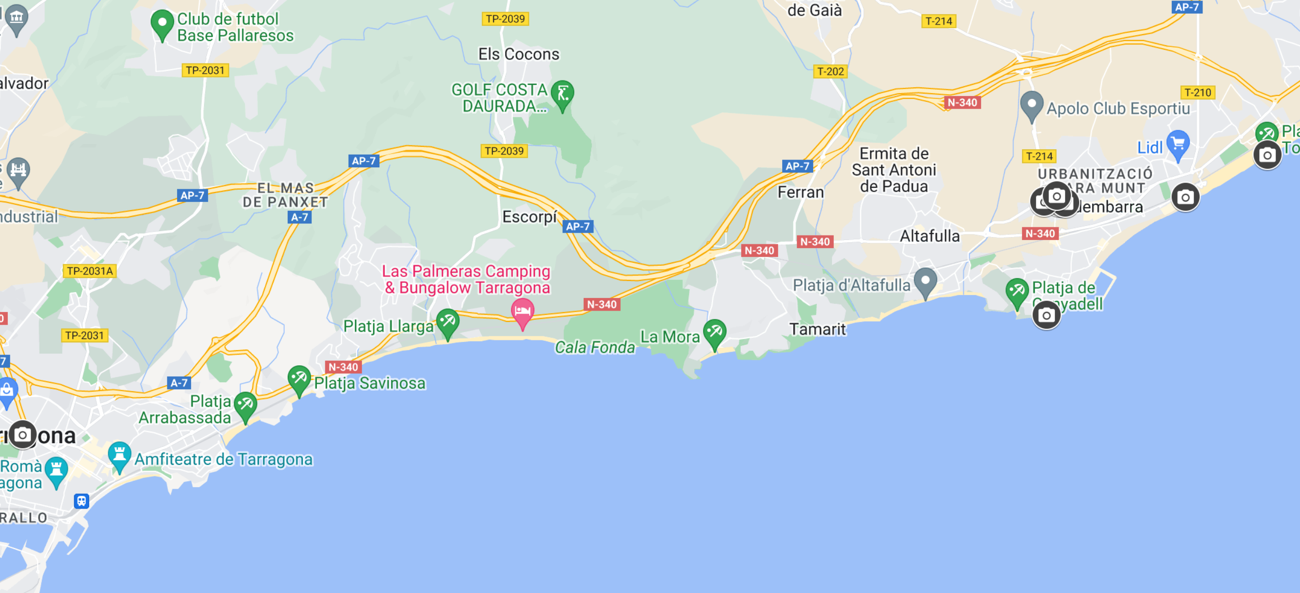 Google Maps Torredembarra Spain