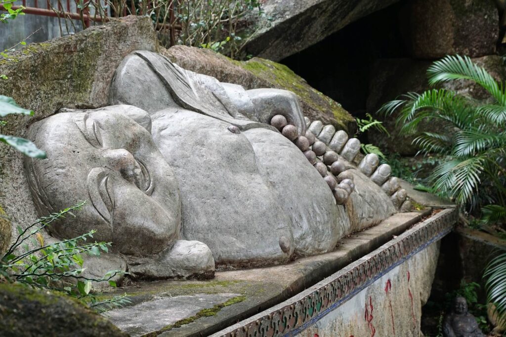 Laying Buddha 10000 Buddhas Monastery Hong Kong