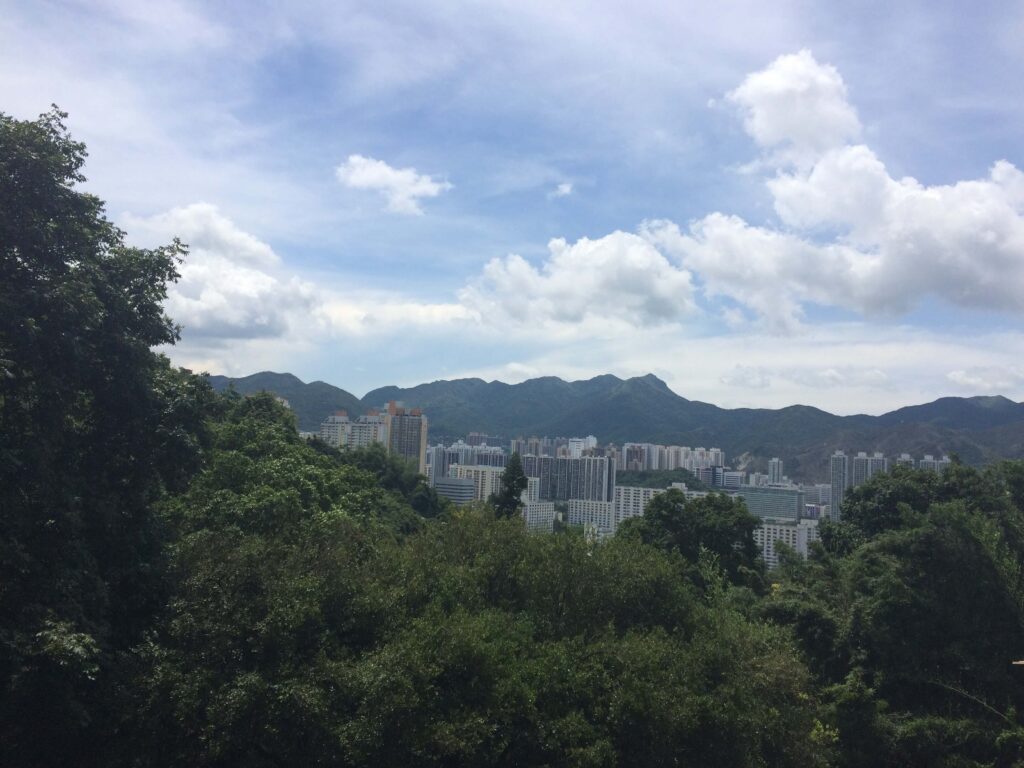 View from Sha Tin 10000 Buddhas Monastery Hong Kong