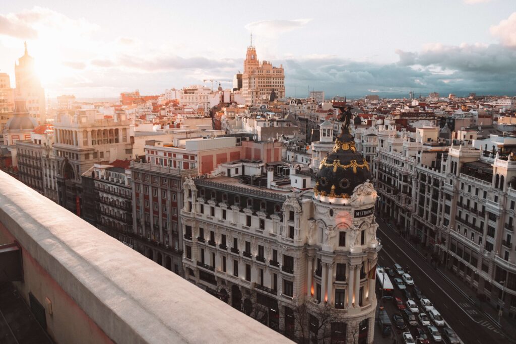 Calle Gran Via​ Madrid Spain
